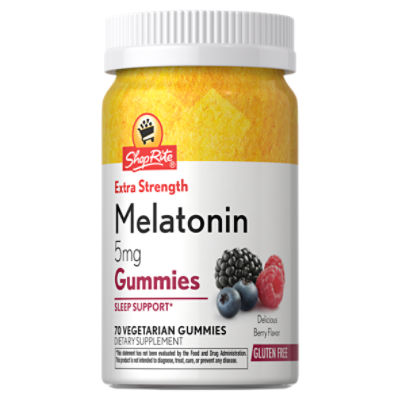 ShopRite Extra Strength Melatonin Gummies Dietary Supplement, 5 mg, 70 count ShopRite
