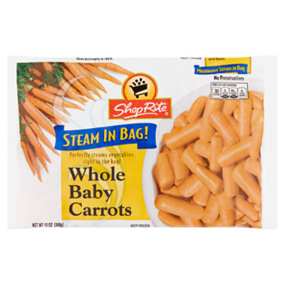 ShopRite Steam in Bag! Whole, Baby Carrots