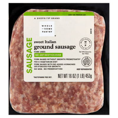 Wholesome Pantry Sweet Italian Ground Sausage, 16 oz ShopRite