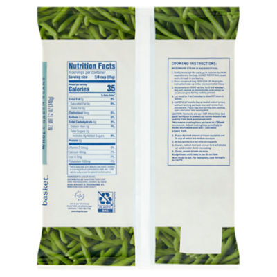 Frozen Green Beans Nutrition Label