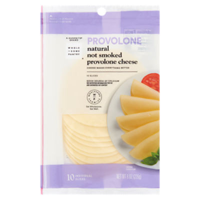 Wholesome Pantry Natural Not Smoked Provolone Cheese, 10 count, 8 oz