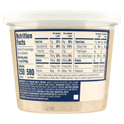 New England Clam Chowder Nutritional Facts Besto Blog