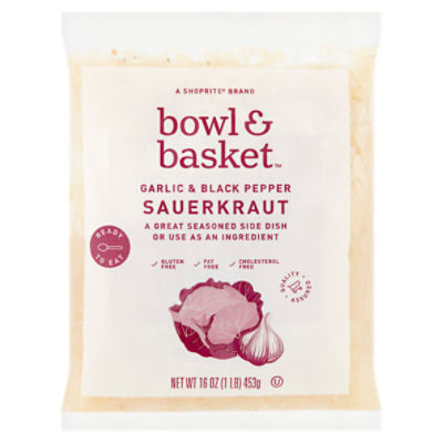 Bowl & Basket Garlic & Black Pepper Sauerkraut, 16 oz ShopRite