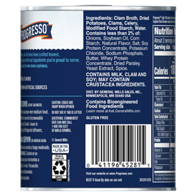 Progresso New England Clam Chowder Nutrition Information Besto Blog