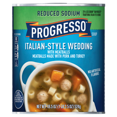 Progresso Reduced Sodium ItalianStyle Wedding with Meatballs Soup, 18.
