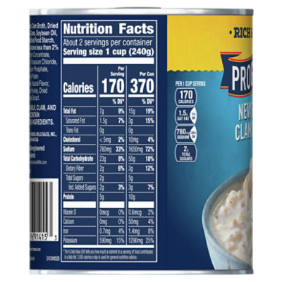 New England Clam Chowder Nutritional Facts Besto Blog