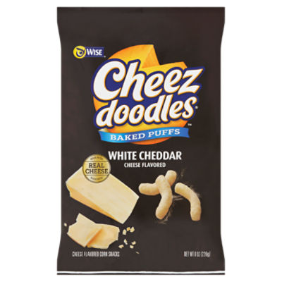 Wise Cheez Doodles Baked Puffs White Cheddar Cheese Flavored Corn