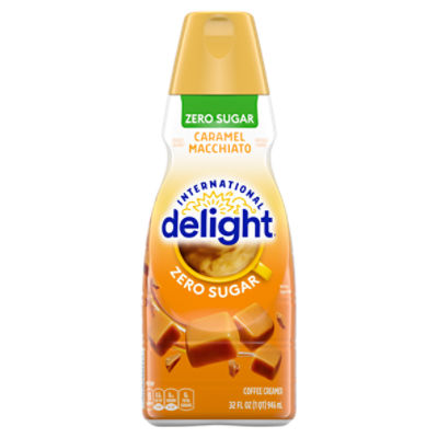 International Delight Coffee Creamer, Zero Sugar Caramel Macchiato, 32