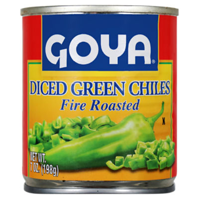 Goya Fire Roasted Diced Green Chiles, 7 oz