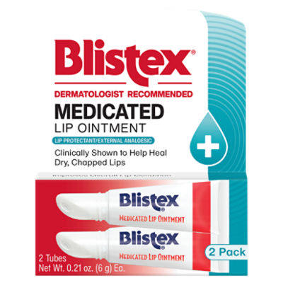 Blistex Medicated Lip Ointment Value Pack, 2 count, 0.21 oz