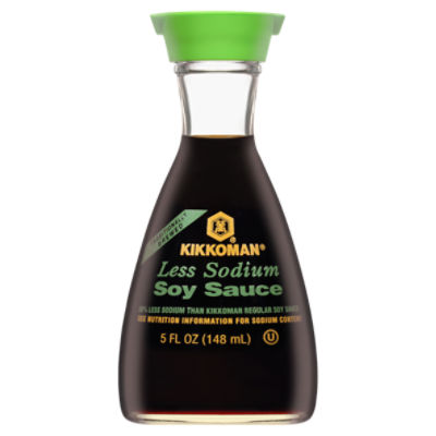 Kikkoman Less Sodium Soy Sauce, 5 fl oz ShopRite