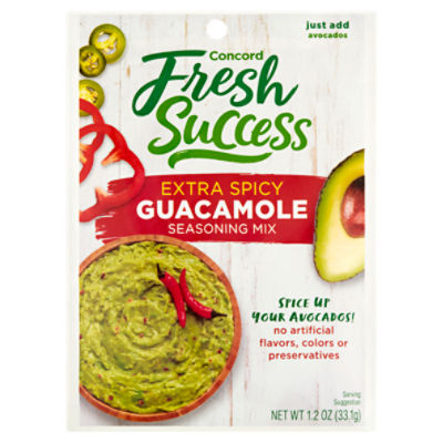 Concord Fresh Success Extra Spicy Guacamole Seasoning Mix, 1.2 oz The