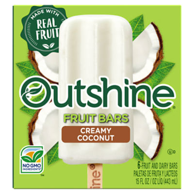 Outshine Creamy Coconut Fruit Bars, 6 count, 14.7 fl oz Gourmet
