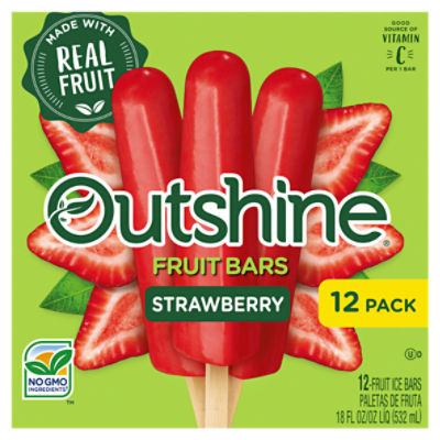 Outshine Strawberry Fruit Bars, 12 count, 18 fl oz ShopRite