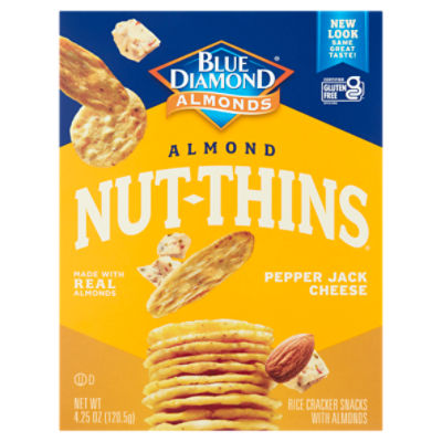 Blue Diamond Almonds NutThins Almond Pepper Jack Cheese Rice Cracker