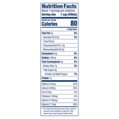 Blue Diamond Almond Milk Nutritional Information Besto Blog