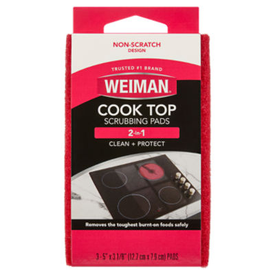 Weiman Cook Top Scrubbing Pads, 3 count