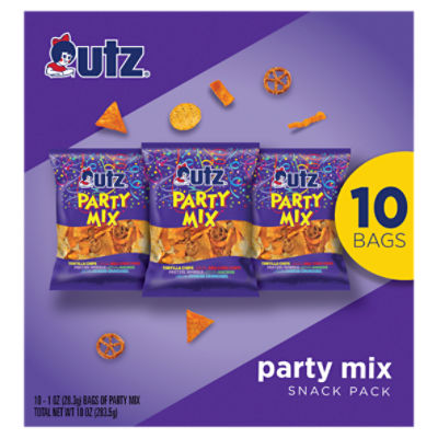 Utz Party Mix Snack Pack, 1 oz, 10 count The Fresh Grocer