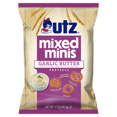 Utz Mixed Minis Garlic Butter Pretzels, 12 oz ShopRite