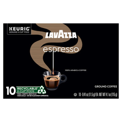 Lavazza Espresso Ground Coffee KCup Pods, 0.41 oz, 10 count Fairway