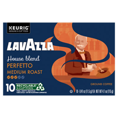 Lavazza Perfetto Dark Roast Ground Coffee KCup Pods, 0.41 oz, 10 count