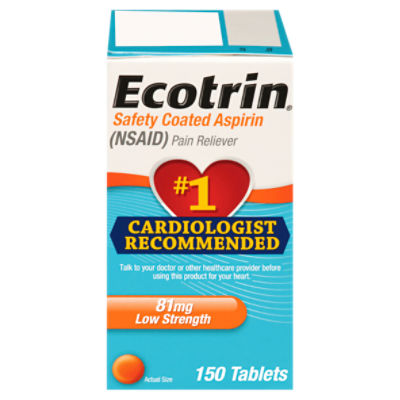 Ecotrin Safety Coated Aspirin Low Strength 81mg, Tablets