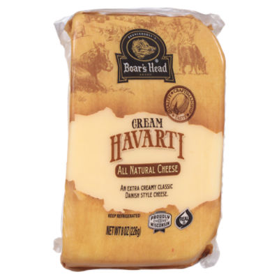 Brunckhorst's Boar's Head Cream Havarti All Natural Cheese, 8 oz