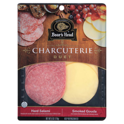 Boar's Head Charcuterie Duet Hard Salami & Smoked Gouda Cheese, 6 oz