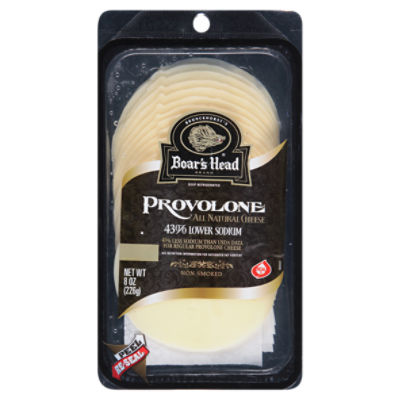 Boar's Head NonSmoked 43 Lower Sodium Provolone Cheese 8 oz Gourmet