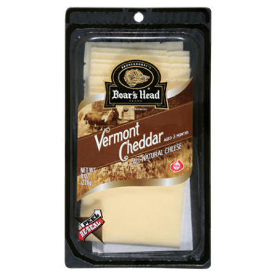 Boar's Head Vermont Cheddar All Natural Cheese, 8 oz ShopRite