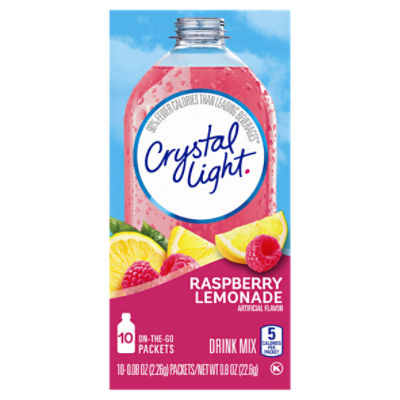 Crystal Light Raspberry Lemonade Drink Mix, 0.08 oz, 10 count Fairway