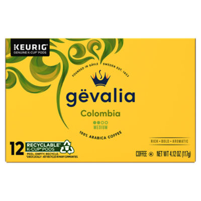 Gevalia Colombia Colombian Medium 100 Arabica Coffee KCup Pods, 12 ct