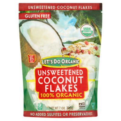 Let's Do Organic 100 Organic Unsweetened Coconut Flakes, 7 oz ShopRite