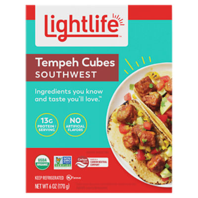 Lightlife Southwest Tempeh Cubes, PlantBased Vegan Protein ShopRite