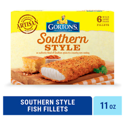Gorton's Southern Style Artisan Fish Fillets, Wild Caught Pollock with