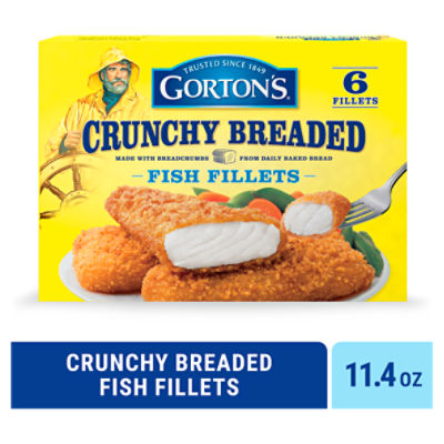 Gorton's Crunchy Breaded Fish 100 Whole Fillets, Wild Caught Fish with