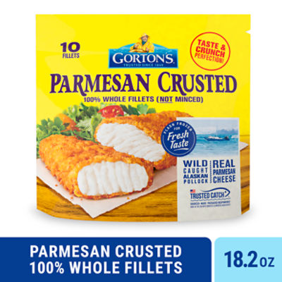 Gorton's Parmesan Crusted Fish 100 Whole Fillets, Wild Caught Alaskan