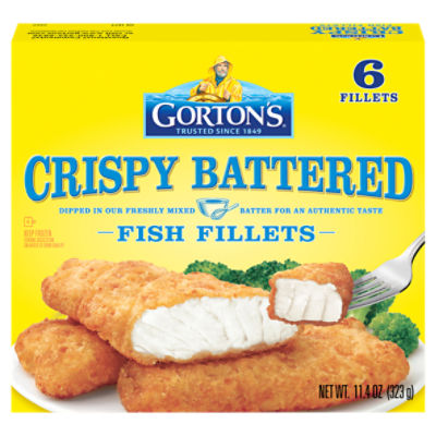 Gorton's Crispy Battered Fish 100 Whole Fillets, Wild Caught Fish