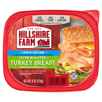 Hillshire Farm Lower Sodium Oven Roasted Turkey Breast, 8 oz