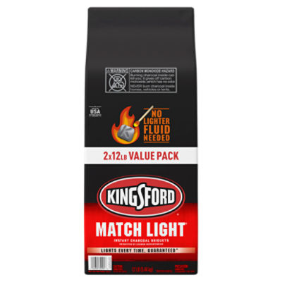 Kingsford Match Light Instant Charcoal Briquettes for Grilling, 12