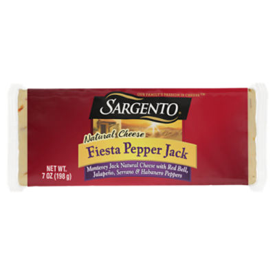 SARGENTO Fiesta Pepper Jack Natural Cheese, 7 oz