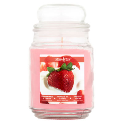 Star Lytes Strawberries & Cream Scented Candle, 18 oz ShopRite