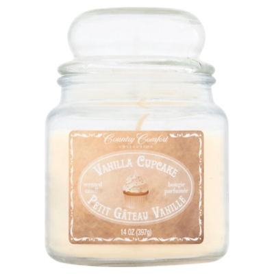 Country Comfort Collection Vanilla Cupcake Scented Candle, 14 oz The
