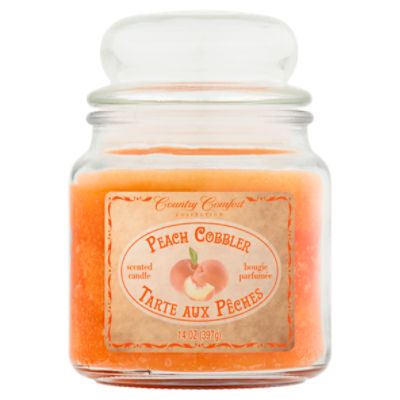 Country Comfort Collection Peach Cobbler Scented, Candle