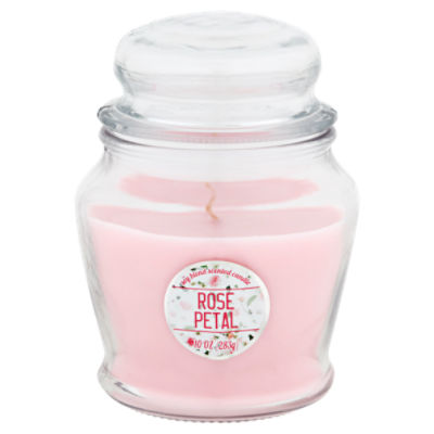 Rose Petal Soy Blend Scented, Candle