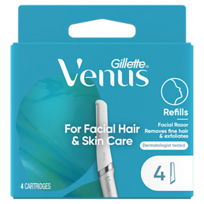 Gillette Venus Facial Razor Refills, Dermaplaning Exfoliating