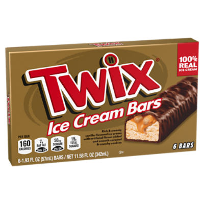 Twix Ice Cream Bars, 1.93 fl oz, 6 count The Fresh Grocer
