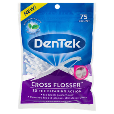 DenTek Cross Flosser Floss Picks, 75 count ShopRite
