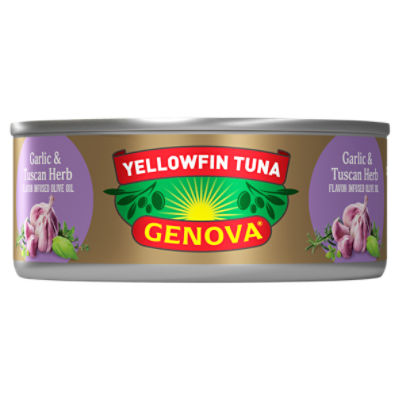 Genova Garlic & Tuscan Herb Flavor Yellowfin Tuna in Olive Oil, 5 oz