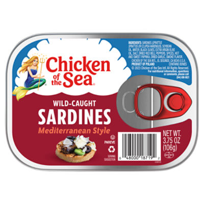 Chicken of the Sea Mediterranean Style Sardines, 3.75 oz